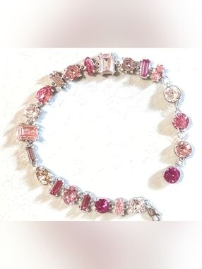 Rose Gemstone Tennis Bracelet - Women's Pink Bracelet